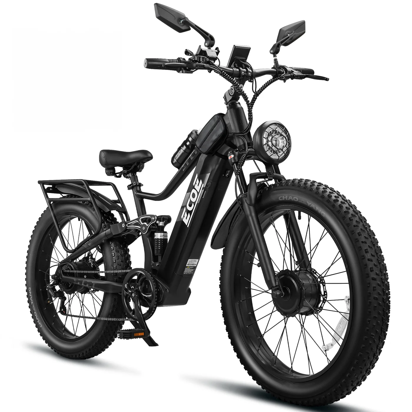 EcoE 9000W Dual Motor Electric Bike, 52MPH, 26x4 Fat Tire